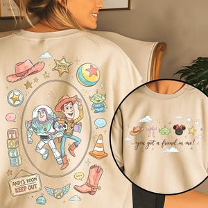 Toy Story PNG, Woody Buzz Lightyear Friend Design, You Got a Friend in Me Quote, Cowboy Space Theme Clipart, Instant Download image 2