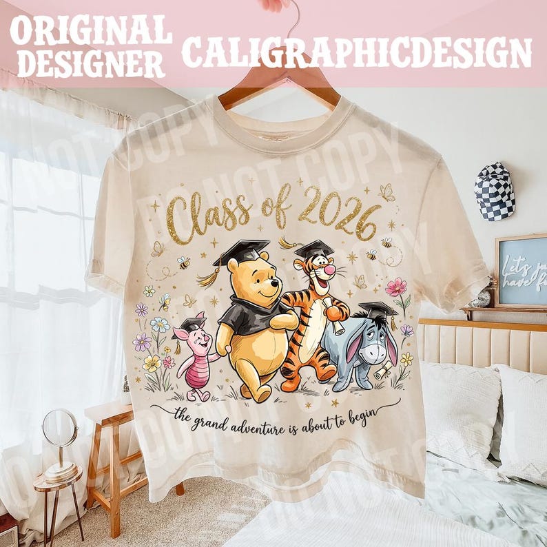 Tigger Graduation Class of 2026 PNG, Graduation Friends Digital Download, School ...