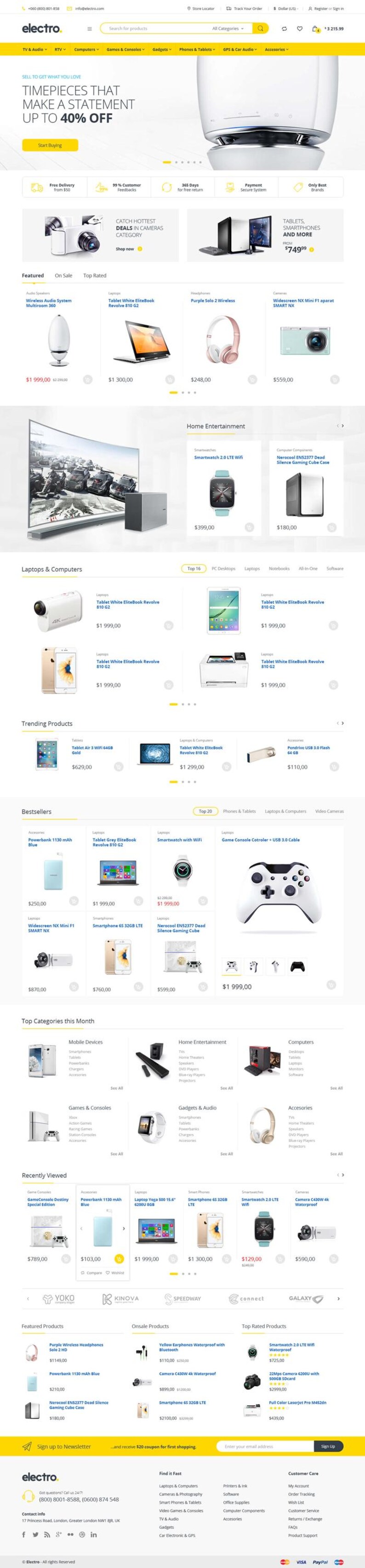 Electro Woocommerce Template | Wordpress Theme for Electronics and ...