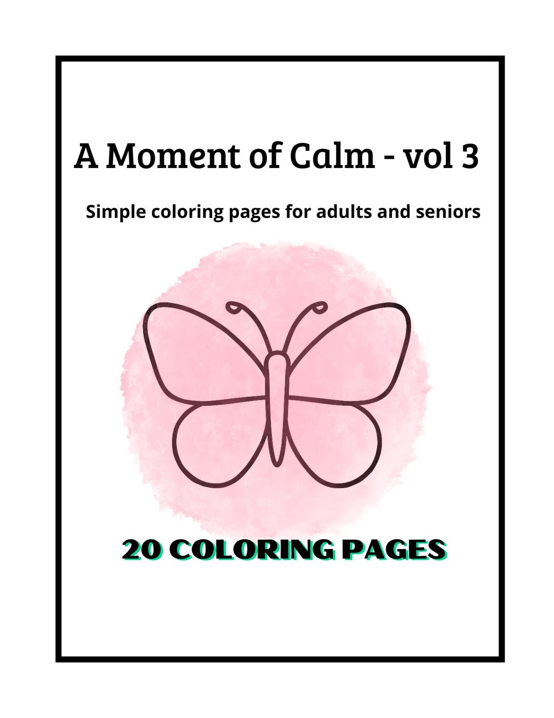A Moment of Calm – Simple Coloring Pages for Seniors | Easy Large Print ...