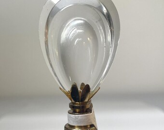 Crystal Finials Large Balloon Shape Flat Clear Glass Crystal Lamp Finial