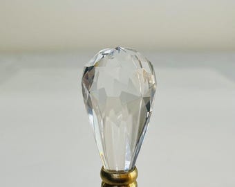 Lake Shore Finials Large Balloon Shape Clear Crystal Lamp Finial