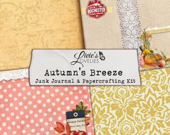 AUTUMN'S BREEZE - Instant Download - Journal Kit - Journal Cards - Mixed Media - Junk Journal - Cardmaking - Scrapbooking