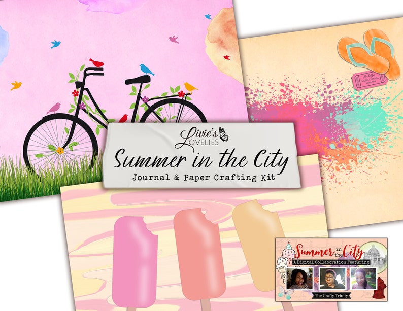 SUMMER in the CITY Instant Download Journal Kit Journal image 1