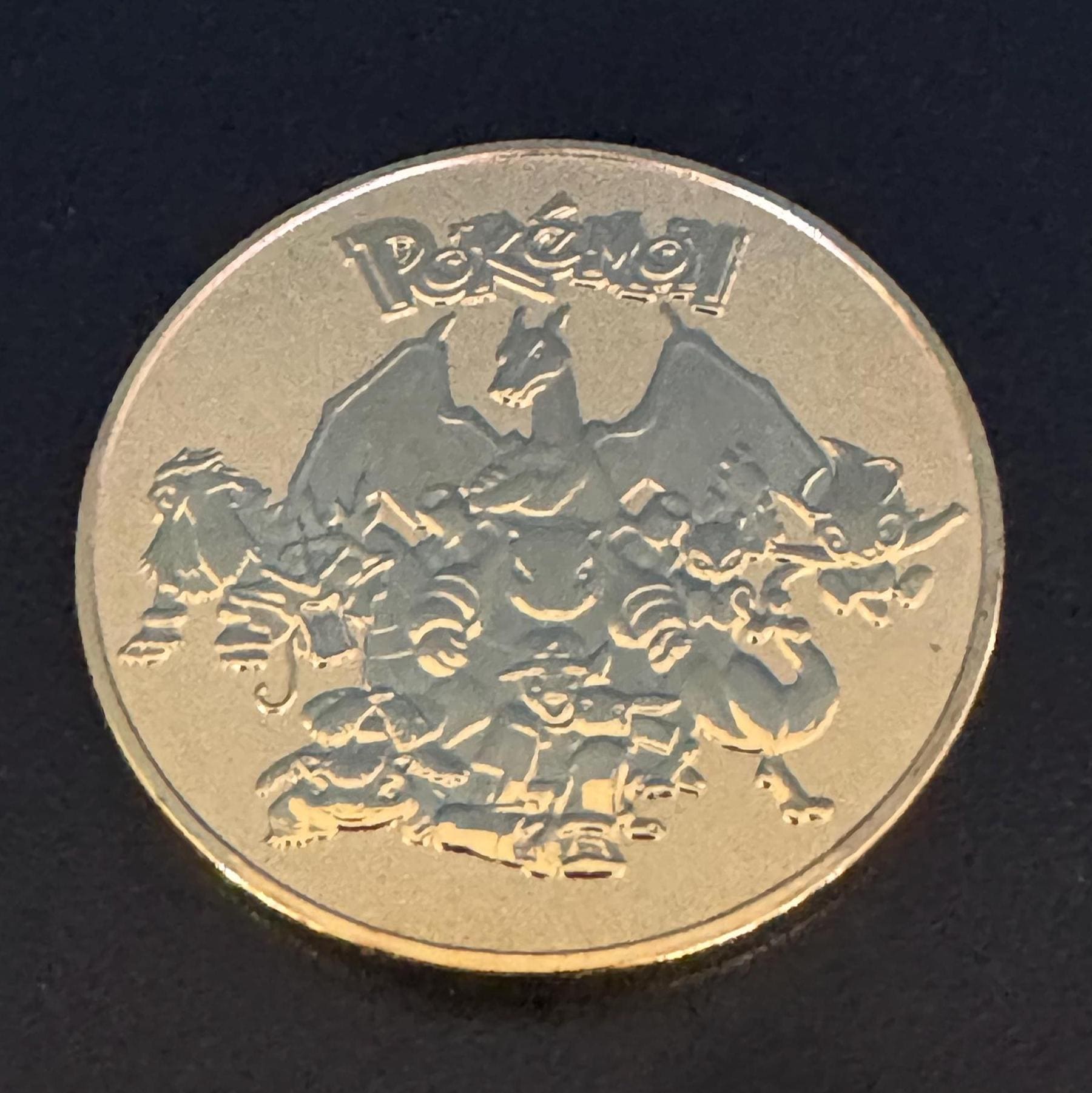 Exclusive Mega Charizard X Pokemon Coin - Rare, One of a Kind