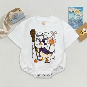 Halloween Silly Goose Romper, Kids Halloween Toddler Graphic Tee, Just a Spooky Goose Baby Bodysuit, Spooky Goose Baby Clothes, Newborn