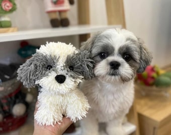 Custom Crochet Dog, Personalized Stuffed Dog, Pet Memorial Gift, Look Alike Dog, Custom Name Stuffed Animal, Gift for Dog Lovers
