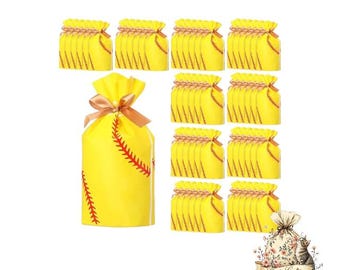 Softball Treat Bags: Birthday Party Favors, 5 Piece Set