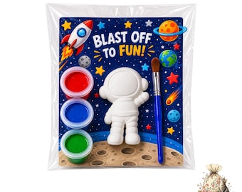 astronaut Painting Party Favors for Kids, DIY Plaster out of space, Craft paint Kits, Birthday Activity Gift, astronaut
