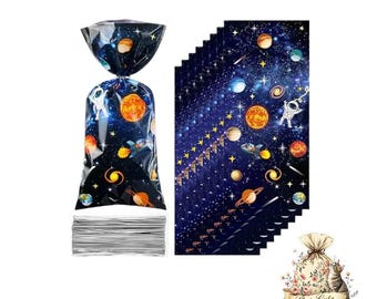 Outer Space Party Treat Bags: Galaxy Birthday Favors, 5-Piece Set