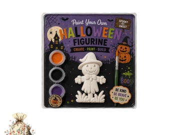 Paint Your Own Halloween Kit, DIY Magnet Craft, Ghost Painting Kit, DIY Halloween Craft, Non Candy Halloween Treat