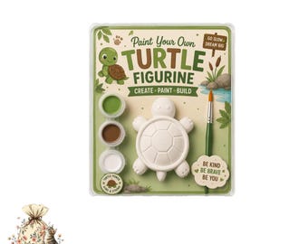 Turtle Painting Party Favors for Kids, DIY Plaster Turtle, Craft paint Kits, Birthday Activity Gift, Turtle