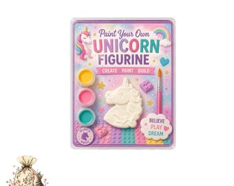 unicorn Painting Party Favors for Kids, DIY Plaster unicorn, Craft paint Kits, Birthday Activity Gift, unicorn