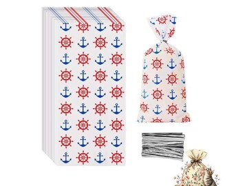 Nautical Treat Bags: Birthday Party Favors, 5 Piece Set