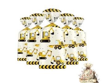 construction treat Bags: Birthday Party Favors, 5 Piece Set