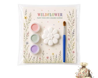 wildflower Painting Party Favors for Kids, DIY Plaster flowers, Craft paint Kits, Birthday Activity Gift, wildflower