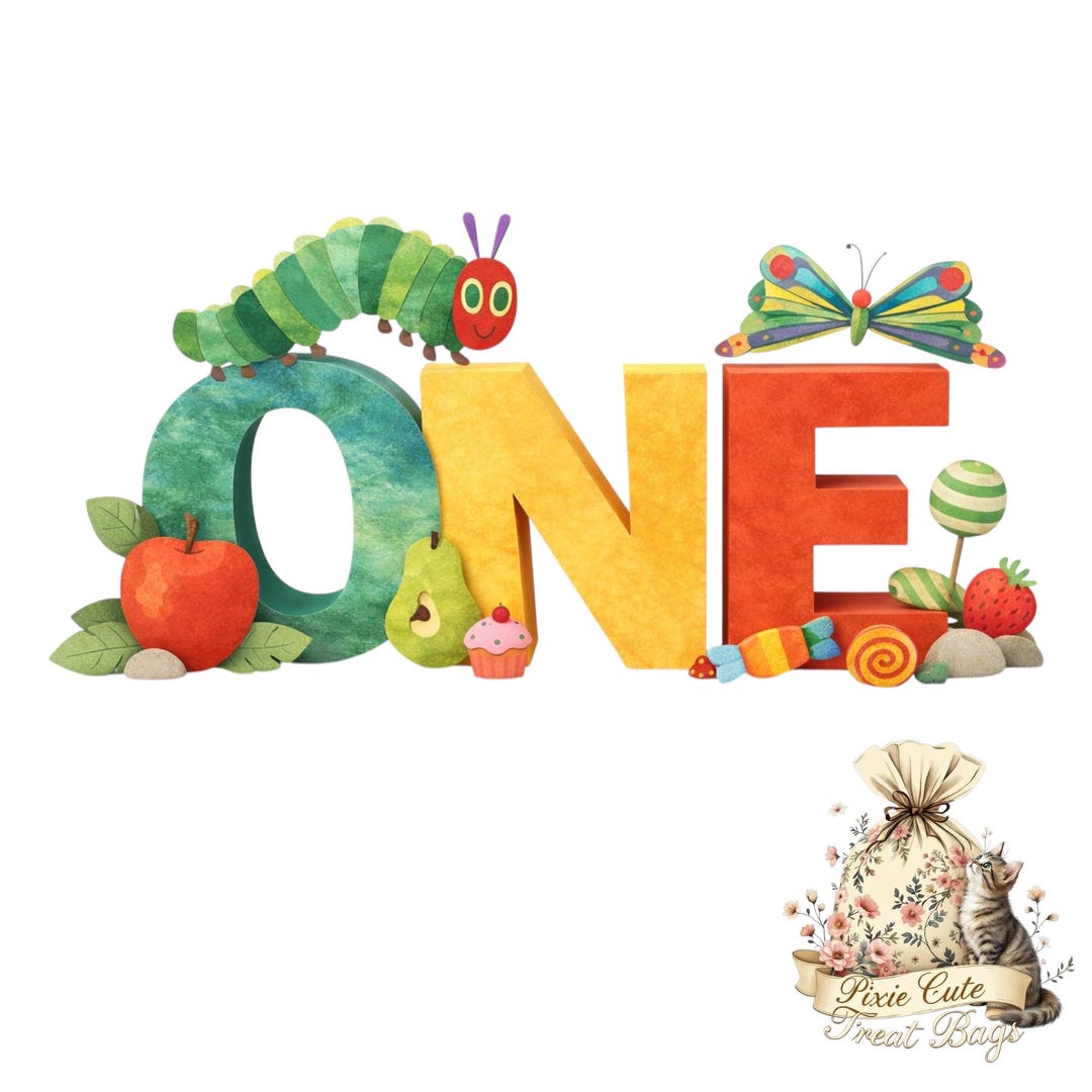 Hungry Letters Hungry Caterpillar 3D Letter: First Birthday Decor, Cake Smash Prop - Etsy