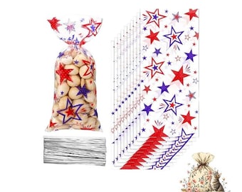 4th of july Treat Bags, patriotic treat bags: Birthday Party Favors, 5 Piece Set