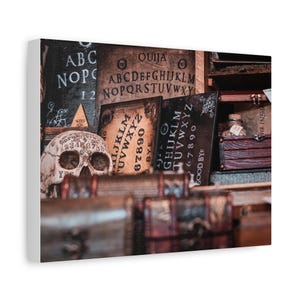 Ouija Board Canvas Wall Art | Halloween Decor | Fall Home Decor | Spooky Artwork | Fall Decorations | Creepy Art Print | Halloween Art