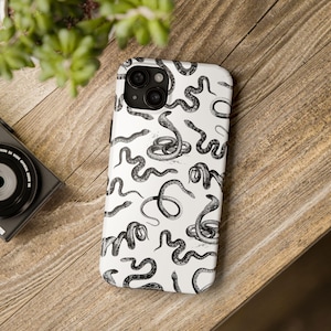 Snake Print Tough Phone Case, Snake iPhone Case, Unique Phone Protector, Serpent Design Cover, Edgy Phone Accessory, Gift for Her