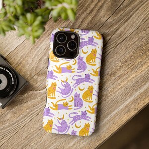 Whimsical Cat Magnetic Tough Cases - Fun Pet Lover Phone Protection, Cute Cat Phone Cover, Gift for Cat Moms, Stylish Pet Accessory