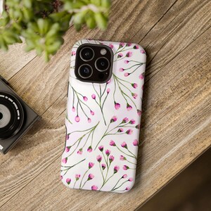 Fundas Magnéticas Resistentes MagSafe Florales / Protección Elegante para Teléfonos, Accesorios para Teléfonos, Diseño Floral, Regalo para Ella, Estilo Primaveral