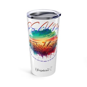 Faithful Tumbler, Religious Scripture Mug, Christian Drinkware, Inspirational Quote Cup, Religious Gift, Bible Verse Tumbler