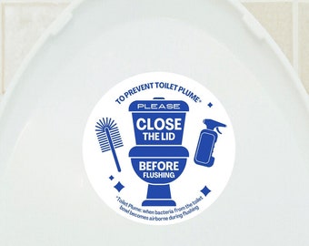 Please Close the Lid Before Flushing Stickers