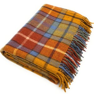 Soft Wool Tartan Blanket – 70x60 Inches – Soft, Warm & Timeless - Buchanan ancient