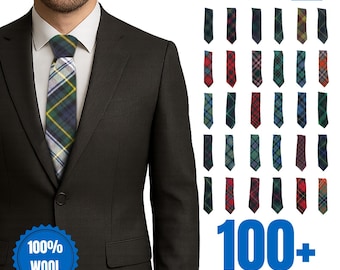 Corbata de tartán 100% lana: Moda masculina escocesa, estilo formal.