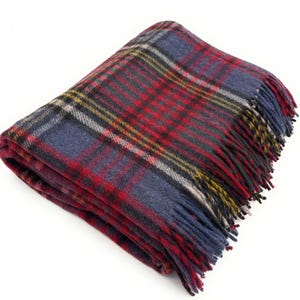 Large Wool Tartan Blanket – 70x60 Inches – Soft, Warm & Timeless - Anderson