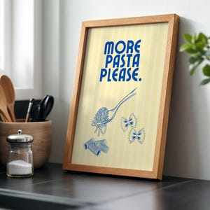 Vintage Inspired Pasta Print: Fun Retro Kitchen Decor