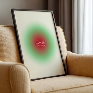 Cancer Zodiac Poster – Astrology Physical Print, Minimalist Horoscope Art, Cancer Wall Decor, Star Sign Download, Cancer Birthday Gift