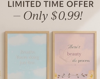 Inspirational Wall Art Set | Motivational Posters for Home Office Decor | Positive Quote Prints | Aesthetic Printable Art