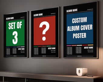 Juego de 3 pósteres personalizados estilo HypeBeast para álbumes de hip hop (impresión digital).