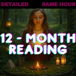 12 Month Tarot Reading, 12 Month Future Predictions, Same Hour 12 Month Future Predictions, InDepth Tarot Prediction 12 Months, Love Readıng