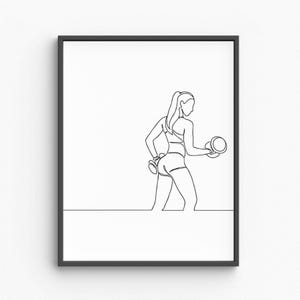 Strong Woman Line Art, Dumbbell Woman Print, Fitness Wall Art, Female Workout Poster, Minimalist Gym Decor, Digital Download