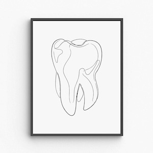 Teeth Anatomy Printable Wall Art, Human Dental Structure Poster, Dentist Office Decor, Vintage Tooth Illustration, Digital Download