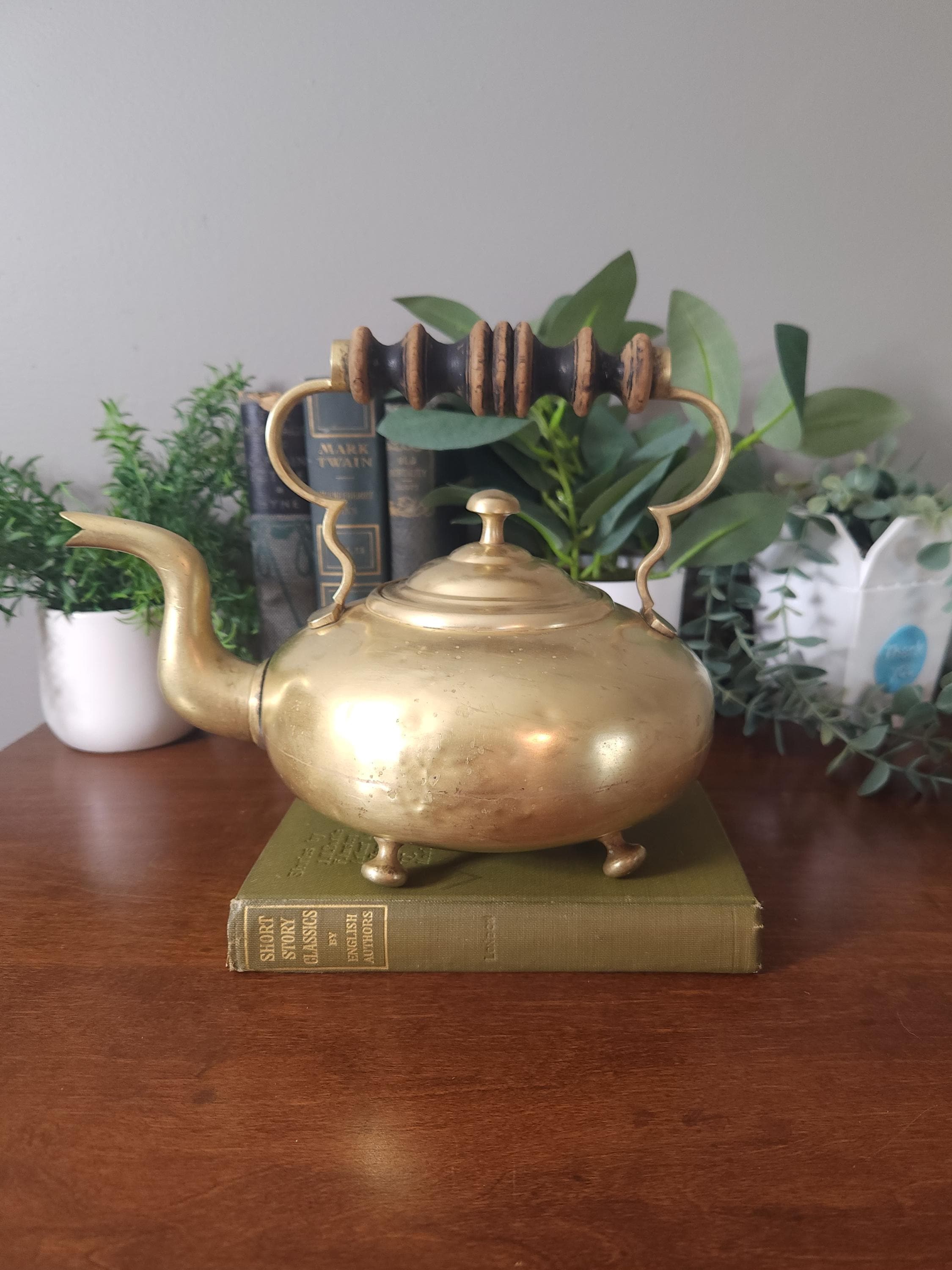 Antique Brass Teapot - Etsy