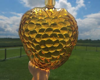 Indiana Amber Glass Grape Bowl