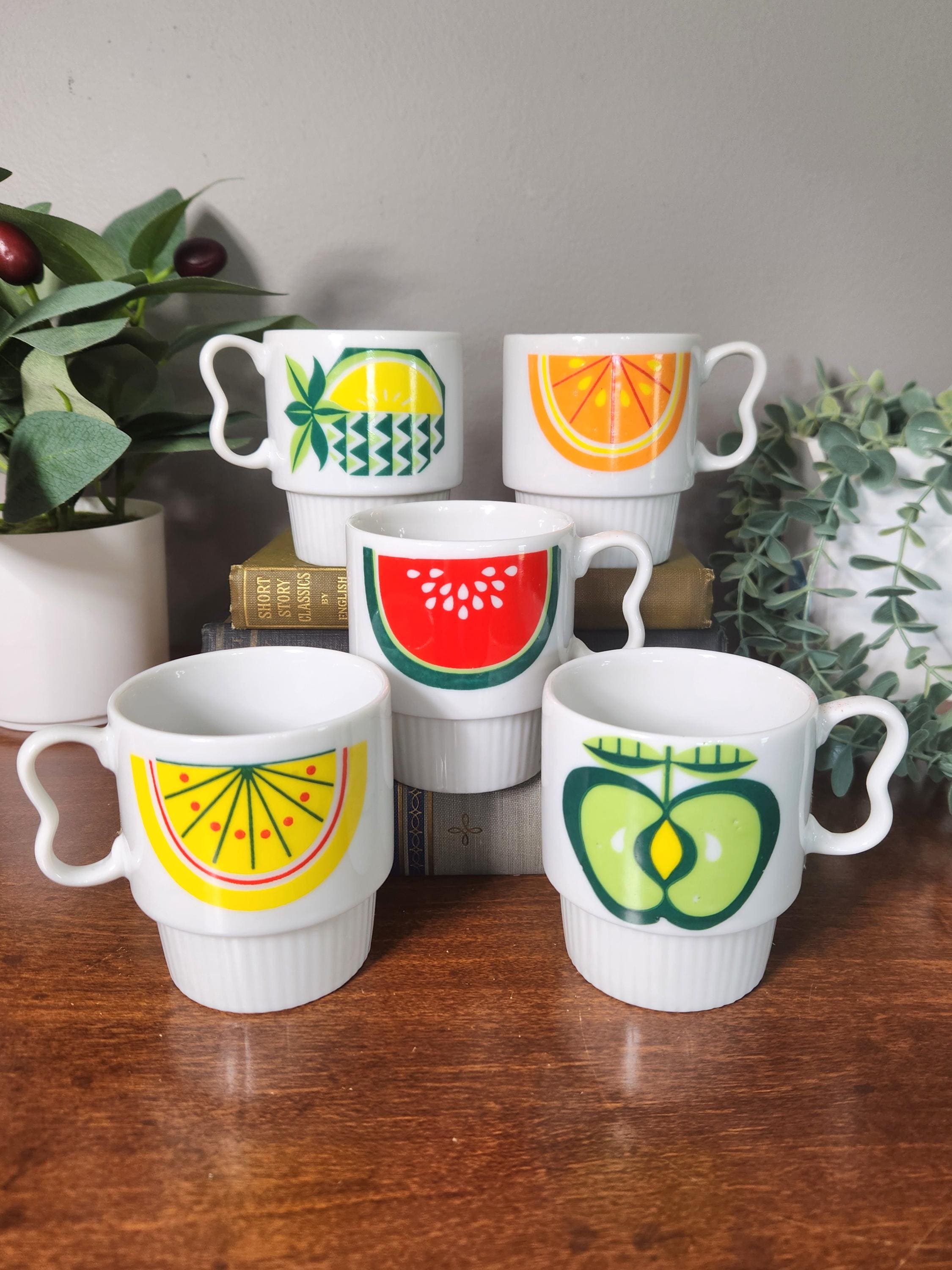 16 oz coffee cup porcelain Bottom Curve : 16oz Mug Purple Avocado