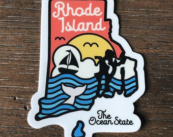 Sticker Rhode Island overdag