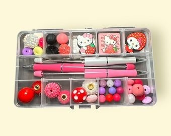 Strawberry Kitty Inspired DIY Beaded Pen Kit