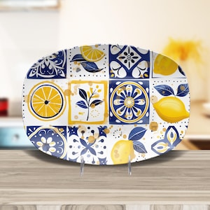Lemon Platter, Mosaic art, serving platter