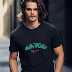 saved by grace tee, christian streetwear, christian apparel, Unisex Softstyle T-Shirt