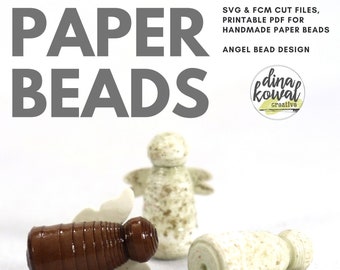 Paper Bead Cut File Template - svg fcm pdf - Angel Bead