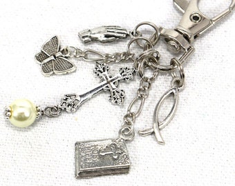 Gebet Christian Bibel Fisch Geldbörse Charm Zipper Pull Zipper Pull Keychain