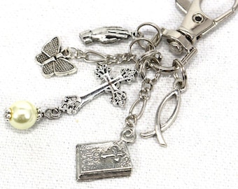 Prayer Christian Bible Fish Purse Charm Zipper Pull Zipper Pull Keychain