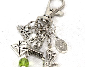 Purse Charm - Paper Crafter Card Maker Stamper Zipper Pull Keychain