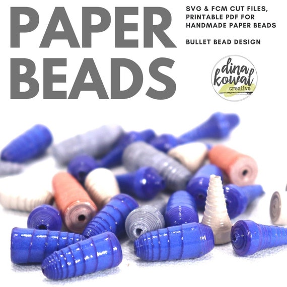 Download Paper Bead Cut File Template Svg Fcm Pdf Bullet Bead 3 Etsy